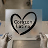Corazon Latino Heart | DTF Transfer Ready to Press | Cultural Heat Transfer