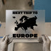 Europe Map Outline | DTF Transfer Ready to Press | Travel Enthusiast Heat Transfer