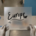 Europe Script with Paper Plane | DTF Transfer Ready to Press | Travel Style Heat Transfer