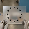 European Stars Circle | DTF Transfer Ready to Press | Symbolic Unity Heat Transfer