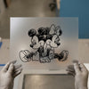 Cartoon Duo Sketch | DTF Transfer Ready to Press | Retro Style Heat Transfer