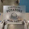Potatoes Latkes | DTF Transfer Ready to Press | Humorous Foodie Heat Transfer