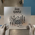 Live Simple Mountains & Tent | DTF Transfer Ready to Press | Rustic Line Art Heat Transfer