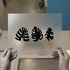 Minimalist Tropical Leaves | DTF Transfer Ready to Press | Botanical Heat Transfer