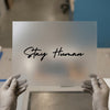 Stay Human Script | DTF Transfer Ready to Press | Motivational Calligraphy Heat Transfer