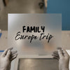 Family Europe Trip | DTF Transfer Ready to Press | Brush Script Heat Transfer