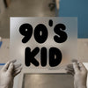 90's Kid | DTF Transfer Ready to Press | Retro Bubble Letter Heat Transfer