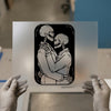 Skeleton Couple Love | DTF Transfer Ready to Press | Romantic Goth Heat Transfer