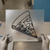 Pizza Slice Outline | DTF Transfer Ready to Press | Quirky Food Art Heat Transfer