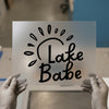 Lake Babe Script Font | DTF Transfer Ready to Press | Outdoor Fun Heat Transfer