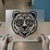 Grandpa Bear Sunglasses | DTF Transfer Ready to Press | Bold Graphic Heat Transfer