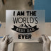 World's Best Dad Ever | DTF Transfer Ready to Press | Distressed Typographic Heat Transfer