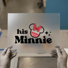 His Minnie | DTF Transfer Ready to Press | Cartoon Couple Heat Transfer