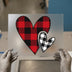 Valentine Hearts Gingham Plaid | DTF Transfer Ready to Press | Rustic Love Heat Transfer