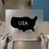 USA Map Outline | DTF Transfer Ready to Press | Patriotic Heat Transfer