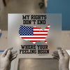 My Rights Don't End | DTF Transfer Ready to Press | Patriotic Heat Transfer