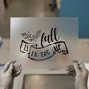 Fall Is In The Air | DTF Transfer Ready to Press | Seasonal Script Heat Transfer