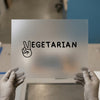 Vegetarian Peace Sign | DTF Transfer Ready to Press | Bold Statement Heat Transfer