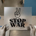 Peace Sign Stop War | DTF Transfer Ready to Press | Iconic Protest Heat Transfer