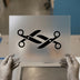 Interlocked Scissors | DTF Transfer Ready to Press | Crafting Heat Transfer