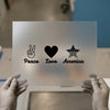 Peace Love America | DTF Transfer Ready to Press | Patriotic Heat Transfer