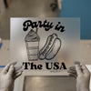 Party in The USA | DTF Transfer Ready to Press | Retro Food Heat Transfer