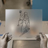 Lady Justice Line Art | DTF Transfer Ready to Press | Legal Theme Heat Transfer