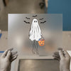 Cute Ghost Trick-or-Treat | DTF Transfer Ready to Press | Halloween Heat Transfer