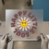 Happy Little Soul Daisy Smiley | DTF Transfer Ready to Press | Retro Heat Transfer