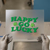 Happy Go Lucky | DTF Transfer Ready to Press | Retro St. Patrick's Day Heat Transfer