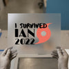 I Survived Ian 2022 | DTF Transfer Ready to Press | Hurricane Relief Heat Transfer