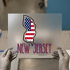 New Jersey State Map American Flag | DTF Transfer Ready to Press | Patriotic Heat Transfer