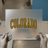 Colorado Arched Text | DTF Transfer Ready to Press | Retro Collegiate Heat Transfer