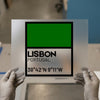 Lisbon Portugal Coordinates | DTF Transfer Ready to Press | Minimalist City Heat Transfer