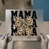 Leopard Print Mama Bow | DTF Transfer Ready to Press | Distressed Style Heat Transfer