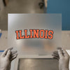 ILLINOIS Wordmark | DTF Transfer Ready to Press | Collegiate Style Heat Transfer