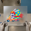 Easter Bunny Scooter | DTF Transfer Ready to Press | Cartoon Heat Transfer