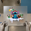 Christmas Stitch & Mickey Snacks | DTF Transfer Ready to Press | Holiday Heat Transfer
