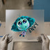 Cute Cartoon Character 'Envy' | DTF Transfer Ready to Press | Vibrant Aqua Heat Transfer