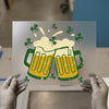 Cheers Shamrocks | DTF Transfer Ready to Press | St. Patrick's Day Heat Transfer