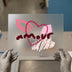 Amour Heart Abstract | DTF Transfer Ready to Press | Artistic Brushstroke Heat Transfer