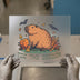 Autumn Capybara 'Tis The Season | DTF Transfer Ready to Press | Fall & Halloween Heat Transfer