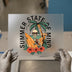 Summer State of Mind Skeleton | DTF Transfer Ready to Press | Retro Surf Heat Transfer