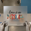 American Mama | DTF Transfer Ready to Press | Patriotic Vintage Heat Transfer