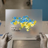Pray for Ukraine Floral Map | DTF Transfer Ready to Press | Patriotic Heat Transfer