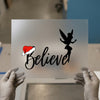 Believe Fairy Christmas | DTF Transfer Ready to Press | Festive Script Heat Transfer