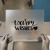 Warm Wishes Script | DTF Transfer Ready to Press | Cozy Brushstroke Heat Transfer