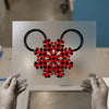 Plaid Snowflake Mouse Ears | DTF Transfer Ready to Press | Holiday Style Heat Transfer