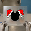 Christmas Mouse Ears Santa Hat | DTF Transfer Ready to Press | Festive Holiday Heat Transfer