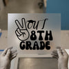 8th Grade Graduation | DTF Transfer Ready to Press | Retro Groovy Heat Transfer